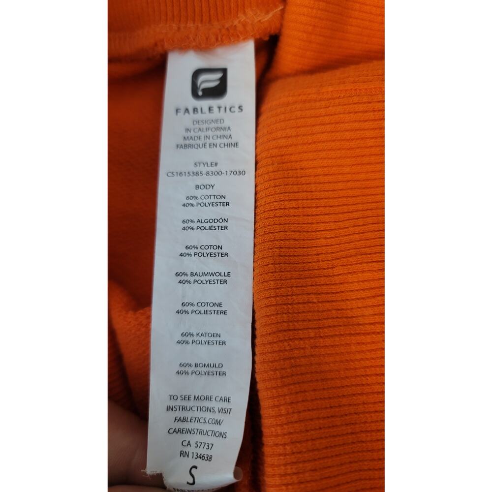 Fabletics Orange Comfortable Lounge Athletic Crop… - image 4